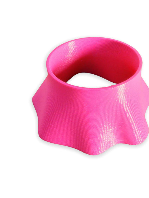 3D Printed Ruffle Cuff in Pink LOVE HERO SUSTAINABLE FASHION