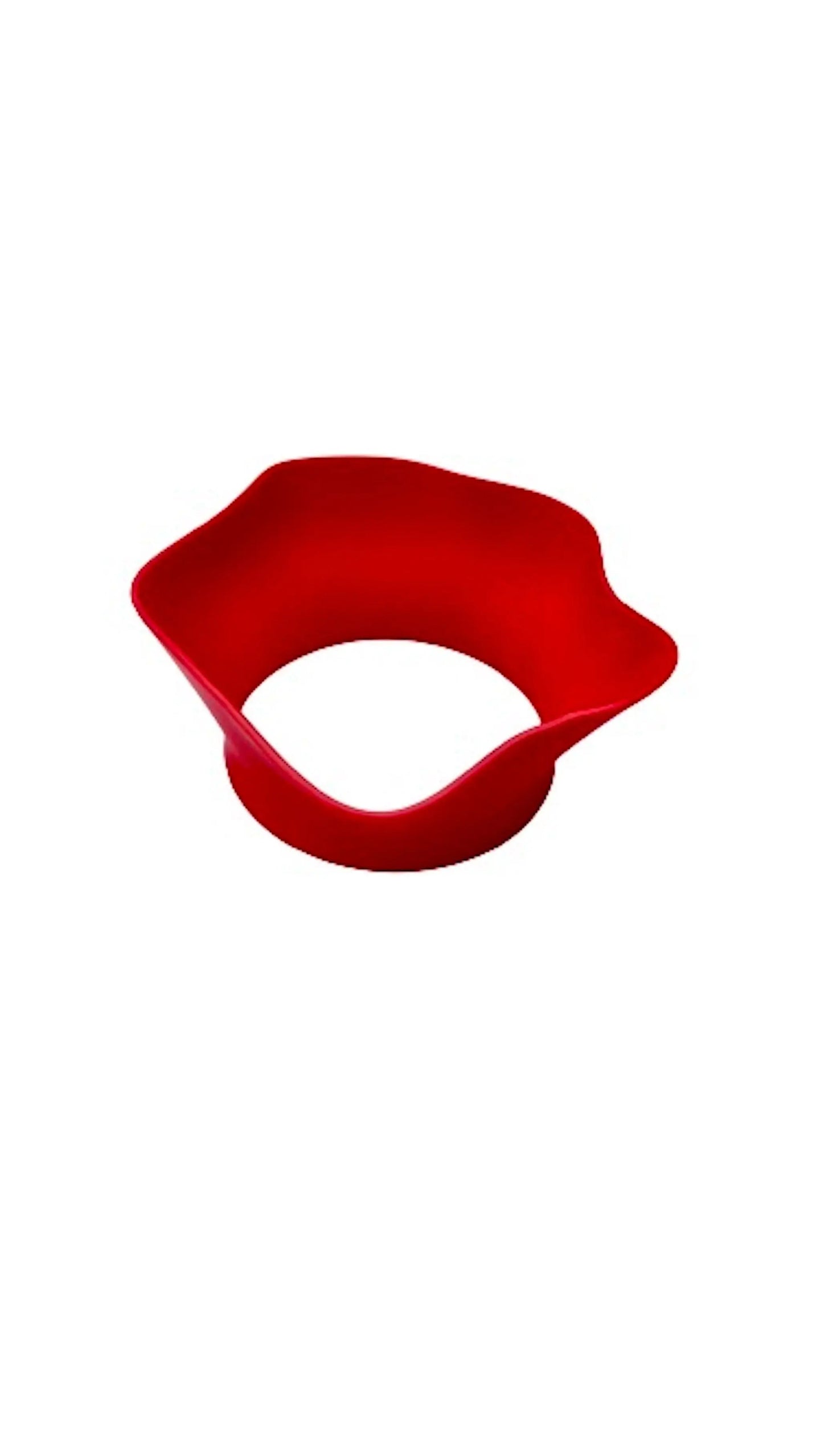 3D Printed Ruffle Cuff in Red LOVE HERO SUSTAINABLE FASHION