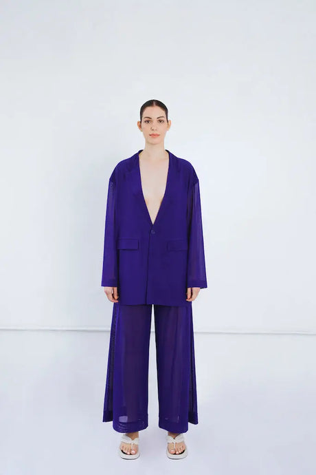 Sheer Blue Suit LOVE HERO SUSTAINABLE FASHION