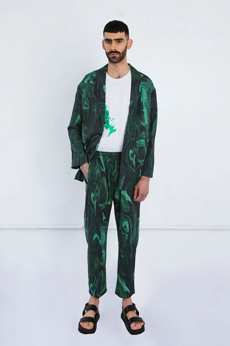 Gender Neutral Jacket in Green Swirl loveheroldn