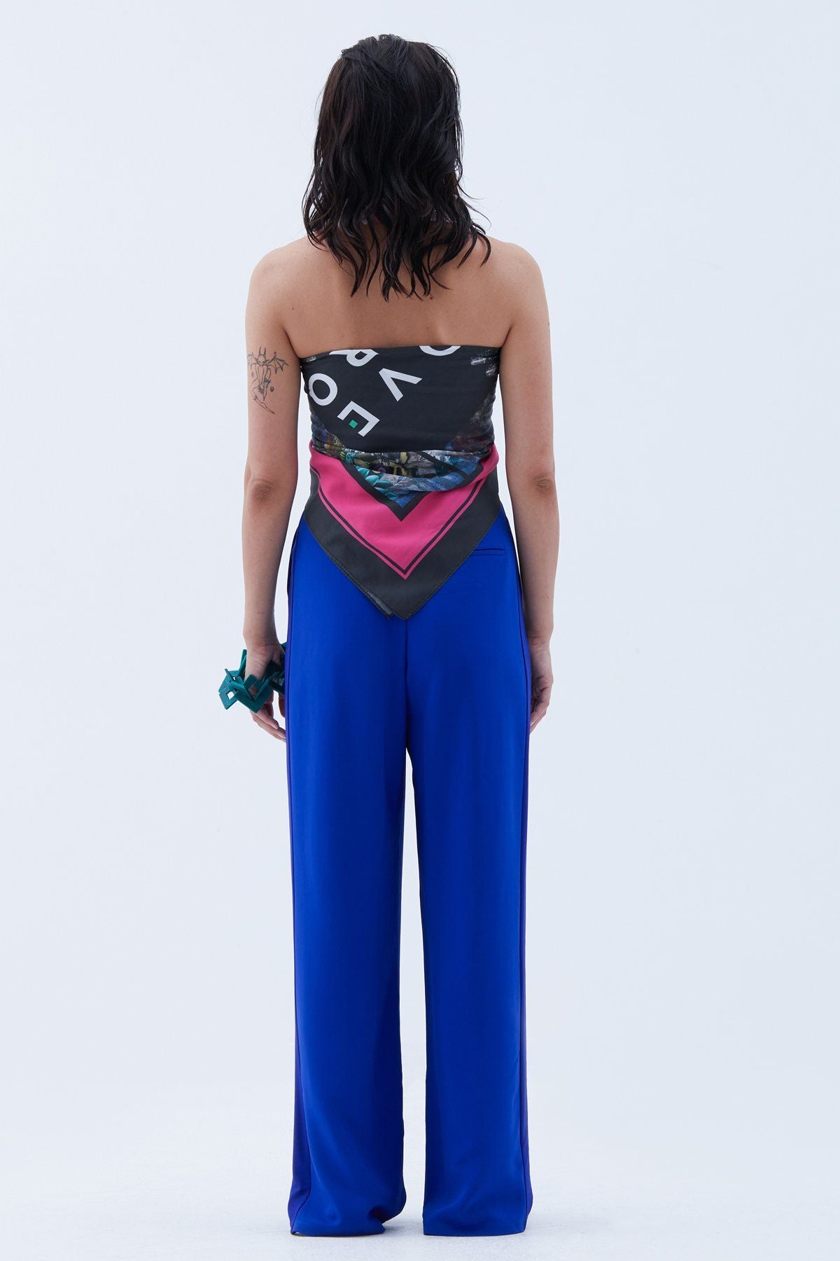 Pleated High-Waisted Wide Leg Trouser in Blue – LOVE HERO SUSTAINABLE ...