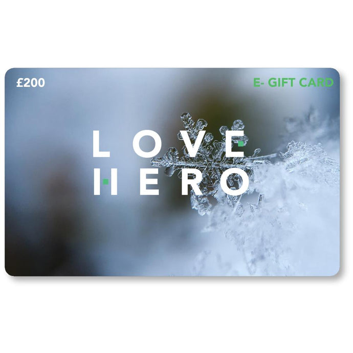 Sustainable E Gift Card £200 LOVE HERO SUSTAINABLE FASHION